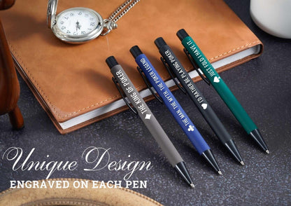InnoBeta Poker Gifts for Men, Poker Player Gifts, The King of Poker, Ballpoint Pen Set of 4, Perfect for Birthday & Christmas