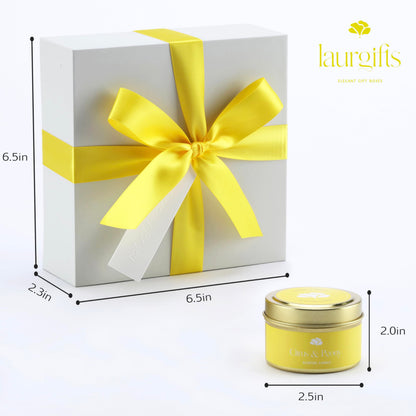 Birthday Gifts for Women – Yellow Sunshine Spa Gift Box, Luxury Bath & Self Care Package with Citrus & Peony Scent for Mom, Sister or Friend