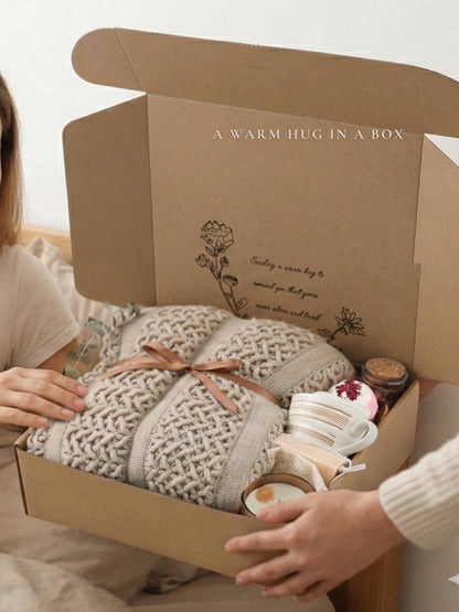 Cozy Self Care Package for Women – Warm & Comforting Thinking of You Gift Box for Birthday,Bes Friend Gift, Get Well Soon/Bereavement/Condolence/Farewell Gift, Sympathy /Encouragement gift(TAN)