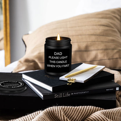 Homsolver Gift for Dad, Fathers Day Christmas Birthday Dad Gifts from Daughter Son - Sandalwood Scented Candle (7OZ)
