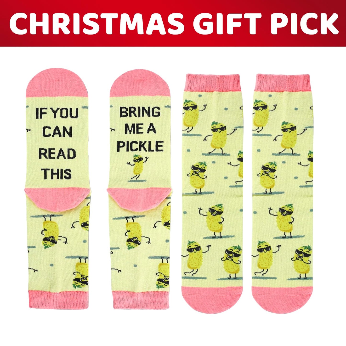 Zmart Food Socks for Women - Hot Dog Popcorn Ice Cream Gifts, Pickle Donut Pizza Socks