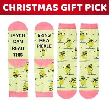 Zmart Food Socks for Women - Hot Dog Popcorn Ice Cream Gifts, Pickle Donut Pizza Socks