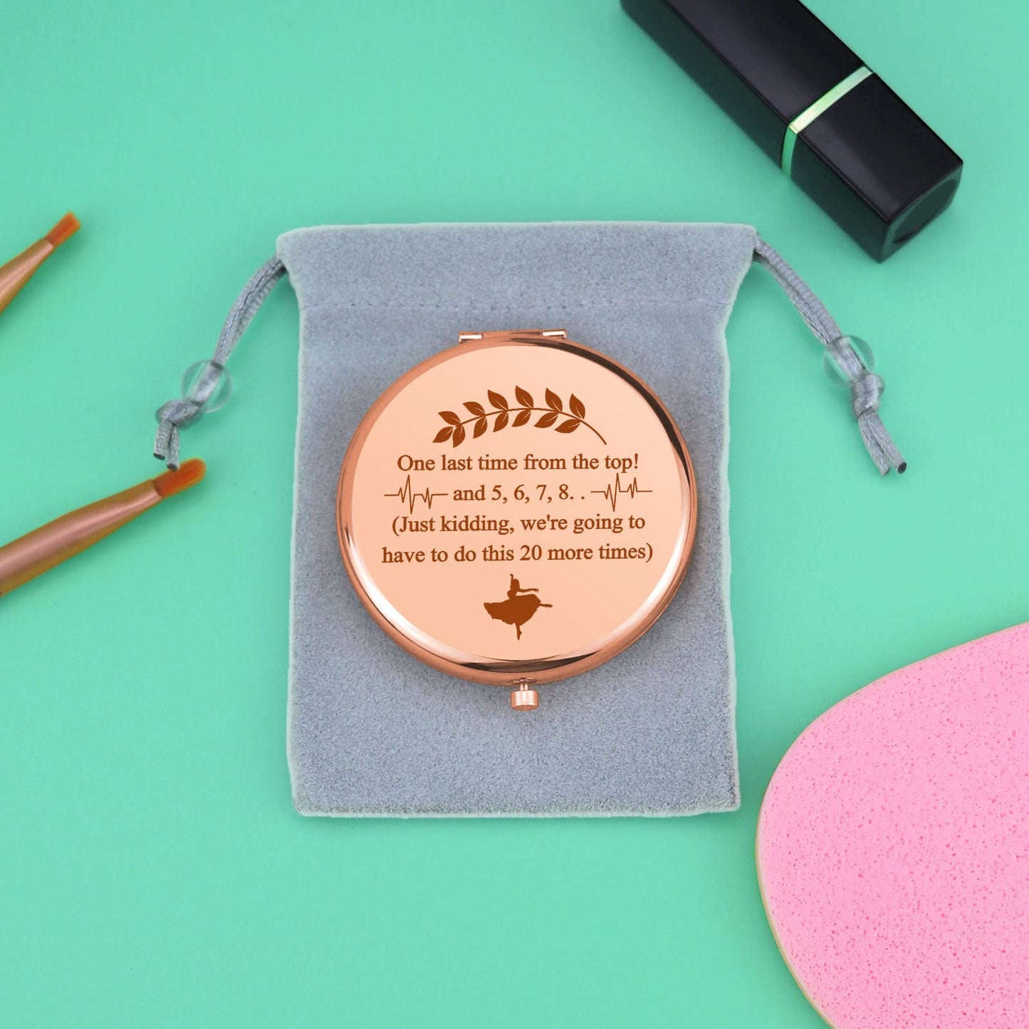 Dance Teacher Gifts Thank You Gift for Dancer Coach Compact Makeup Mirror Dance Lover Gift for Women Appreciation Gifts Folding Makeup Mirror Birthday Retirement Thanksgiving Presents