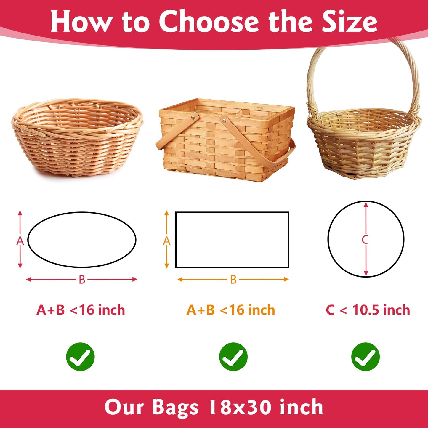 woric 12 Pcs Clear Cellophane Bags 18x30 Inch Cellophane Wrap for Gift Baskets Cello Gift Bags for Graduation Gifts Basket Stuffers Candy Wedding Party Baby Bridal Shower Wine Bottles
