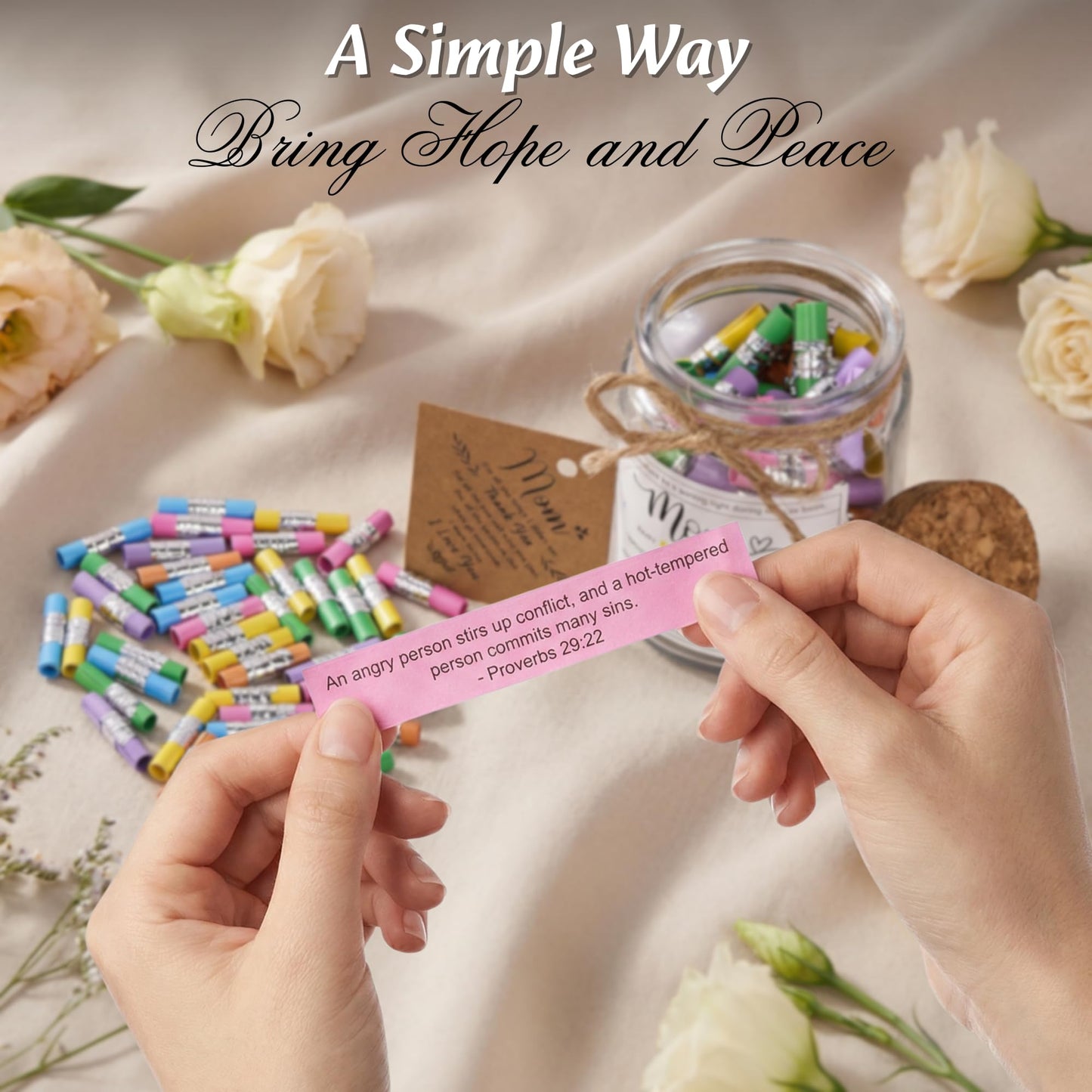 SOLMAY Bible Read This When Bible Verses Jar for Mom — Birthday Gifts for Mom from Son Daughter, Religious Christian Gifts for Mom, Sentimental Gift for Mom, Scripture Jar with Affirmation Cards