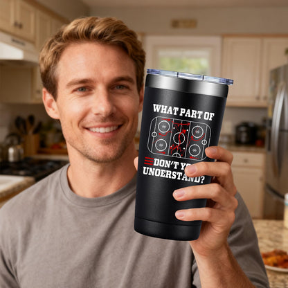SpenMeta Hockey Gifts for Men, Player - 20 Oz Ice Hockey Gift for Coach, Fans, Lovers Travel Tumbler Cup