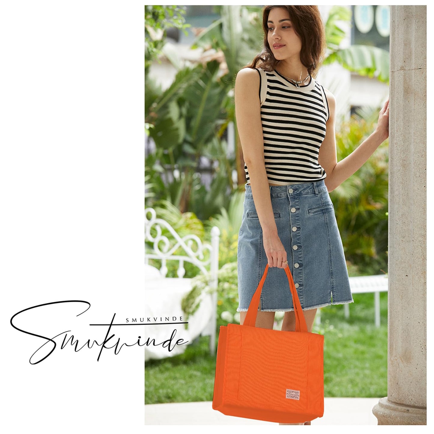 Valleycomfy Corduroy Tote Bag for Women Travel Crossbody Bag Purse Women Shoulder Bags Work Handbags Everyday Hobo Bag