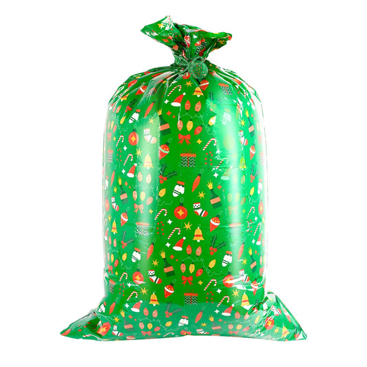 ysmile Christmas Extra Large Gift Bag Jumbo Plastic Oversized Xmas Big 60 Inch Gaint Bag - Green
