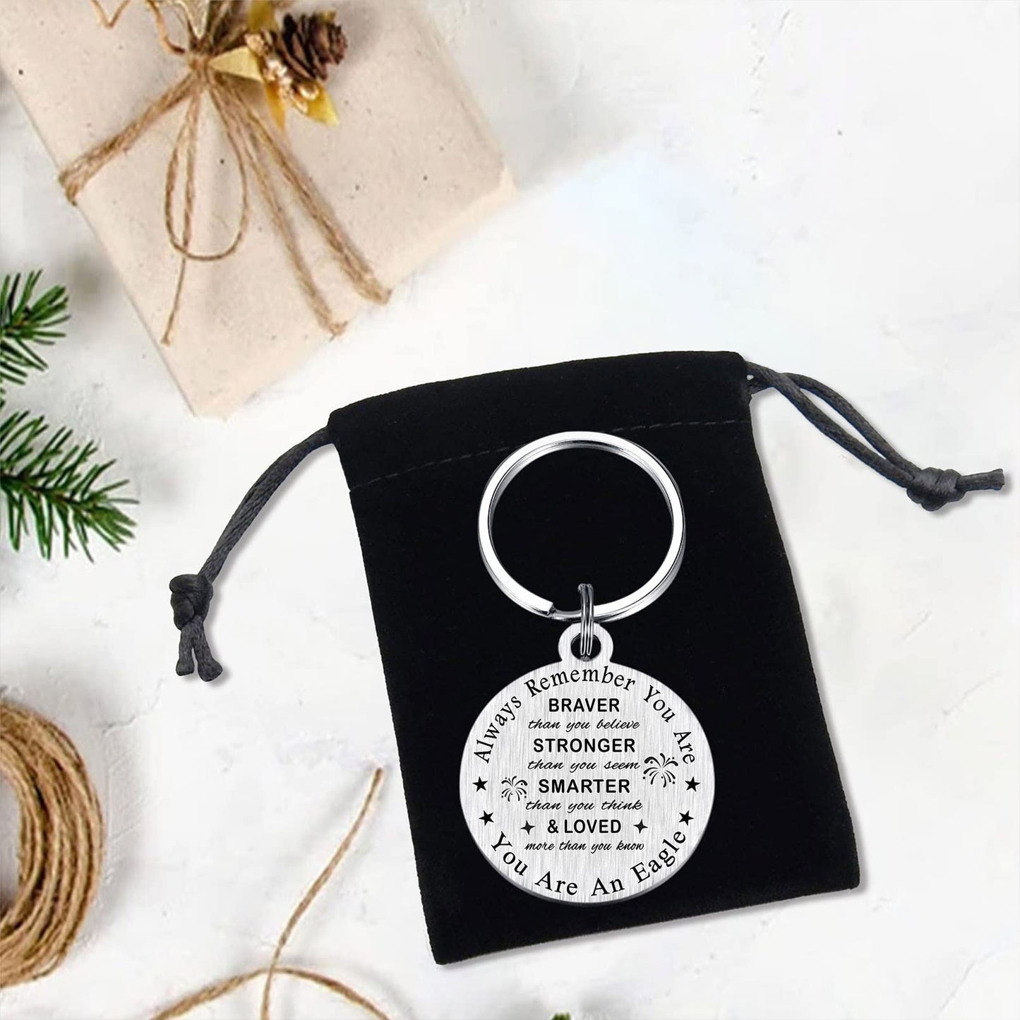 SOUSYOKYO American Eagle Gifts, Eagel Keychain, Eagles Gifts for Men Women Teenage Boys Girl, Eagles Scout Stuff Keepsake Decorations