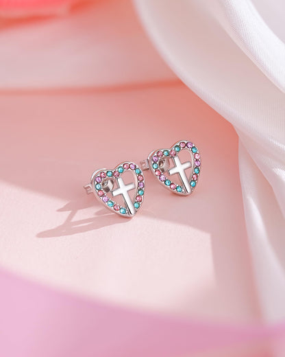 Cross Earrings Communion Baptism Gifts for Girl Kid Christening Baptism Decorations Favors for Girls
