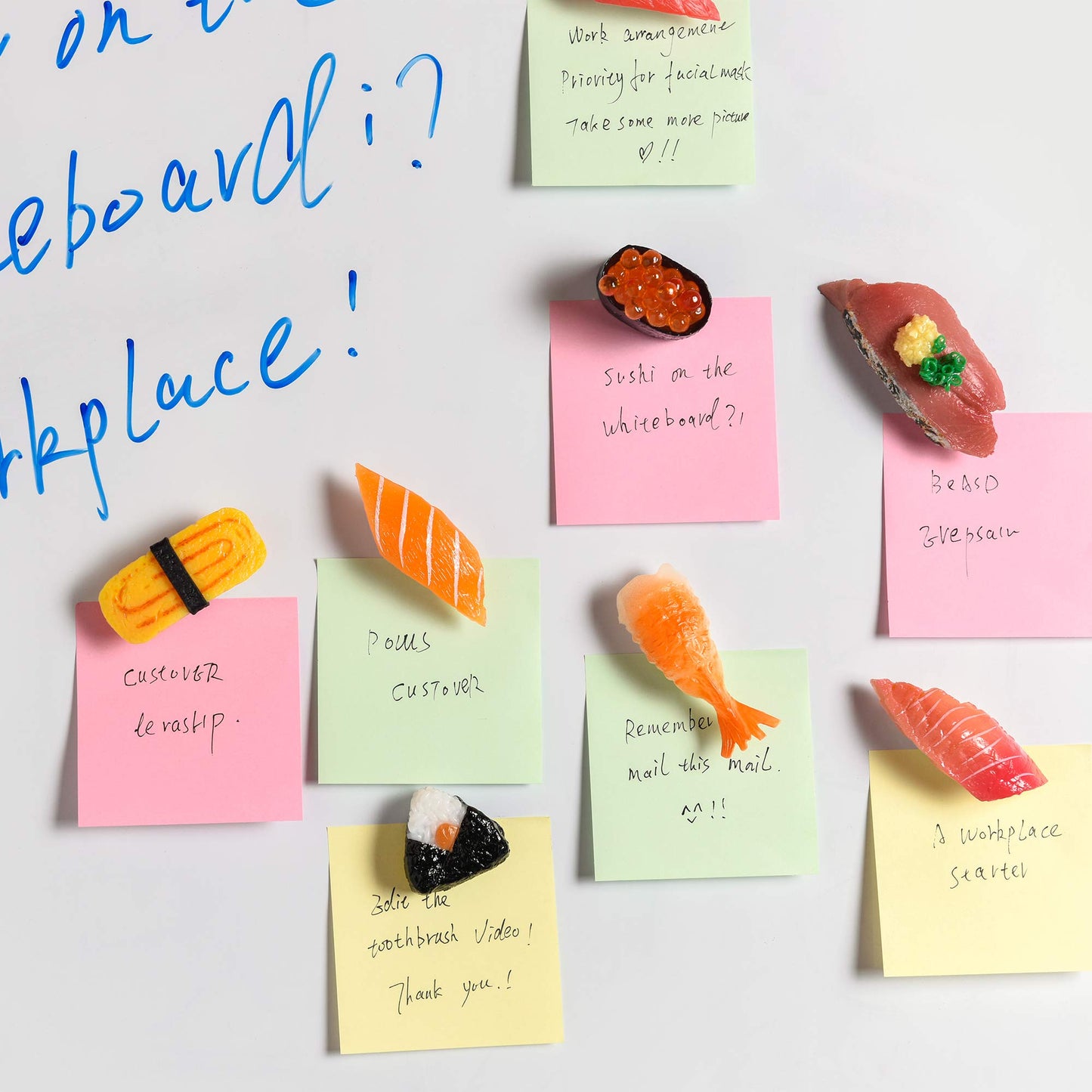 Cute Sushi Fridge Magnet Japenese Food Fun Magnets for Refrigerator Whiteboard, Fake Sushi Food Play Toys for Dollhouse Cake Kitchen Decoration Gifts(Sushi 1)