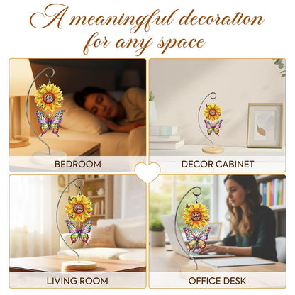 Christian Gifts for Women Birthday, Butterfly Inspirational Gift for Friends, Mom, Sister, Girl, Female Coworker, Christian, God Says You are Sunflower Gifts for Women, Religious Desk Decor