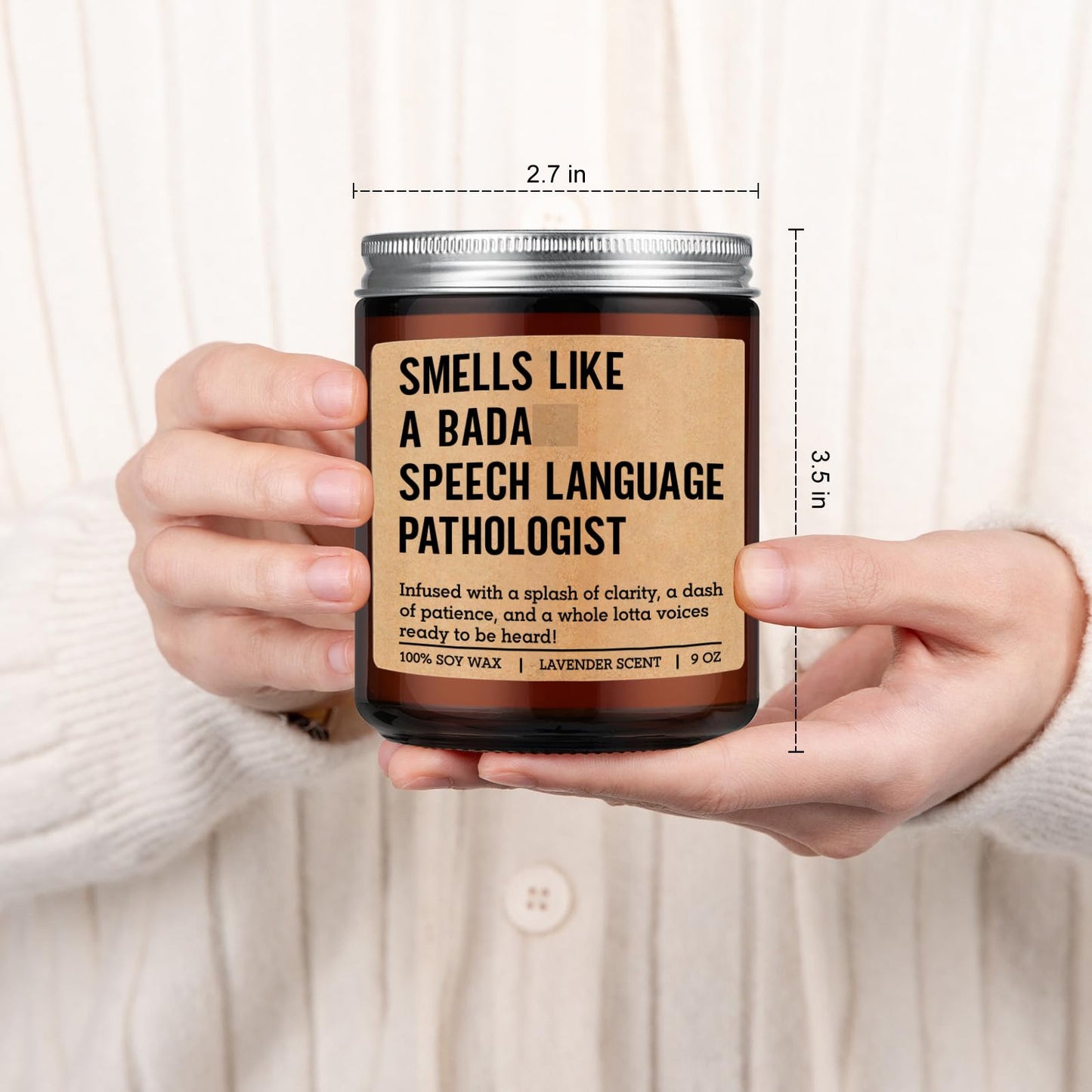 GSPY Candle, Speech Language Pathologist Gifts, SLP Gifts - Therapy Appreciation Present for Speech Therapist, Pathologist, Teacher - Mothers Day, Birthday, Graduation Ideas for SLP Student, Women