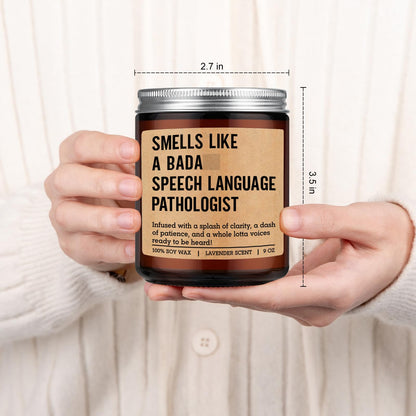 GSPY Candle, Speech Language Pathologist Gifts, SLP Gifts - Therapy Appreciation Present for Speech Therapist, Pathologist, Teacher - Mothers Day, Birthday, Graduation Ideas for SLP Student, Women