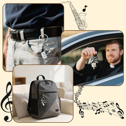 Saxophone Gifts for Men, 4pcs Gift Set for Saxophone Lovers, Music Present Gifts Set With Funny Novelty Socks