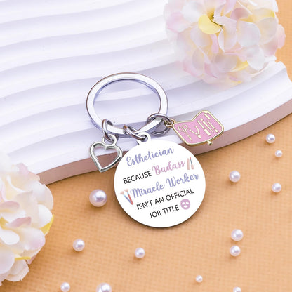 Esthetician Gifts for Women Beautician Gifts for Women Esthetician School Supplies Cosmetologist Gift for Female Aesthetician Keychain Birthday Christmas Gift Idea