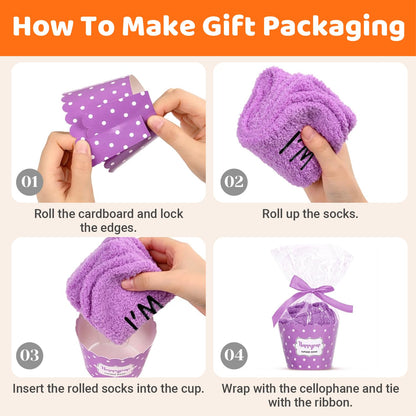 HAPPYPOP Birthday Gifts Ideas for Women - Socks for 75th 80th Year Olds, Socks for Elderly