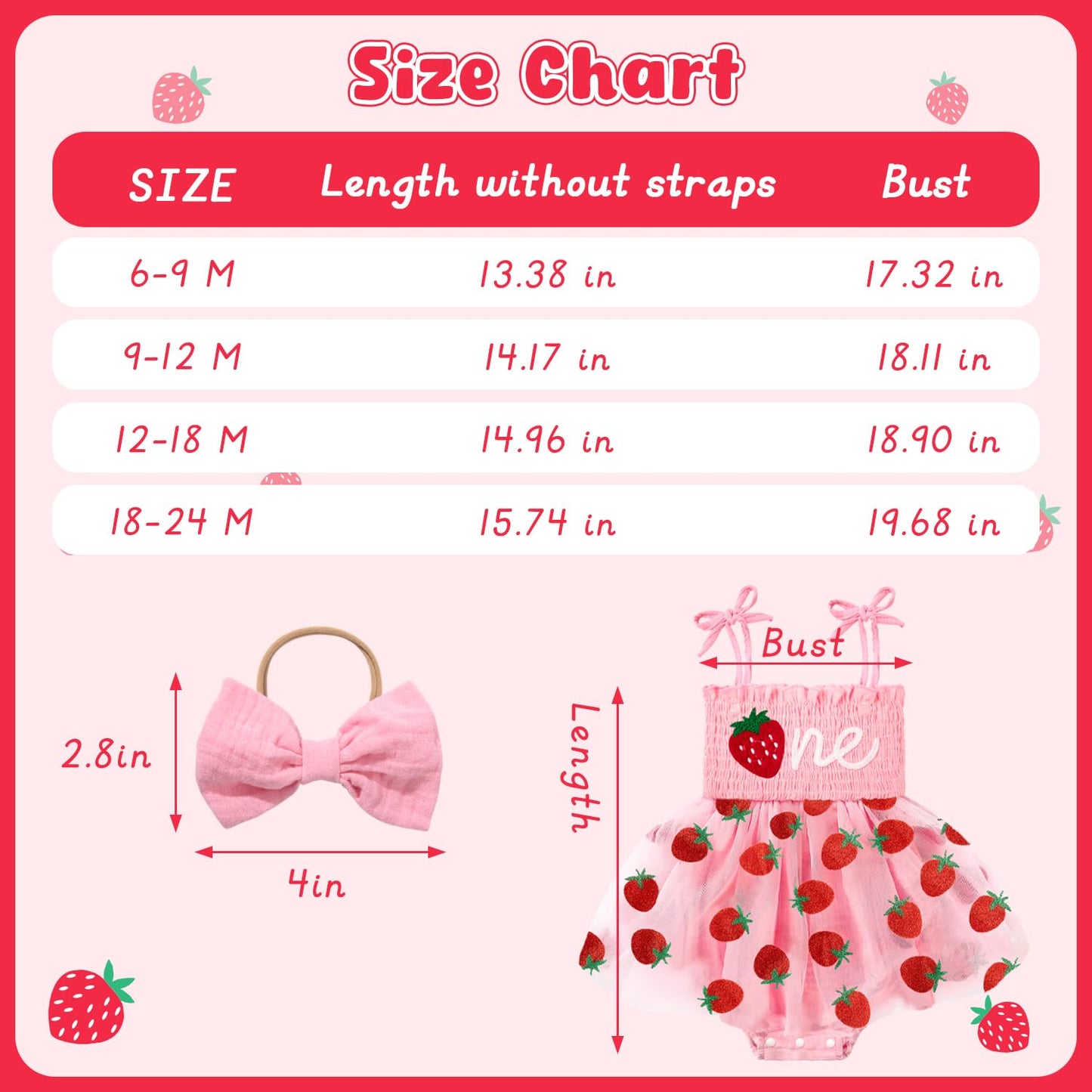 HONGTEYA Baby Girl 1st Birthday Outfit Girl First Birthday Clothes One Year Old Gifts Romper Tulle Summer Newborn Dress
