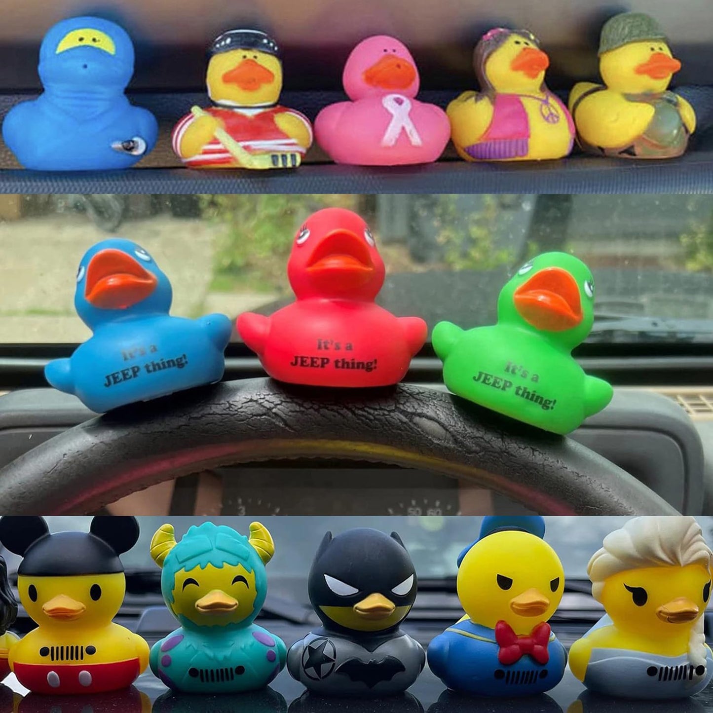 10Pcs Duck Plug - Rubber Duck Mount,Flock Locker Rubber Duck Holder for Jeep Dash and Fixed Display,Gift for Jeep Lover Includes Double Sided Stickers Inside (10PCS)