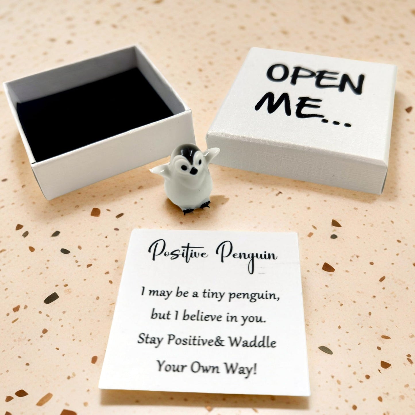 I Love You Penguin Pocket Hug – Cute Matchbox Gift with Tiny Penguin & I Love You Card for Boyfriend, Girlfriend or Valentine’s Day, Her or Him