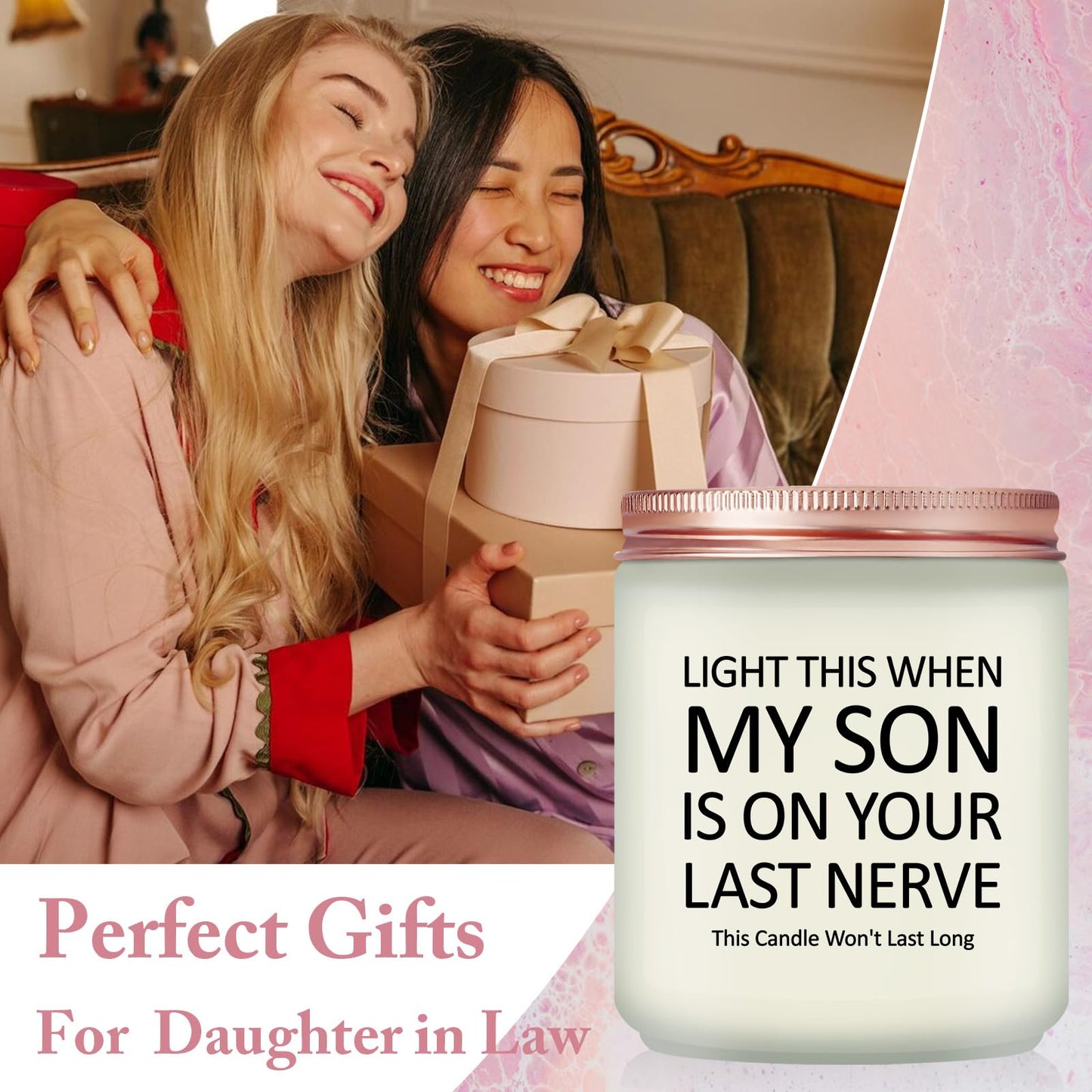 Gifts for Daughter in Law - Mothers Day Christmas Birthday Gifts for Daughter in Law from Mother in Laws - Lavender Scented Candle