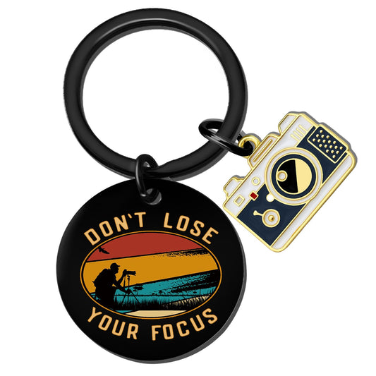 Cool Photographer Gifts for Him Unique Camera Keychain Gifts for Photographers Photography Enthusiasts Men Boyfriend Husband Inspirational Birthday Fathers Day Gift Idea-Don't Lose Your Focus