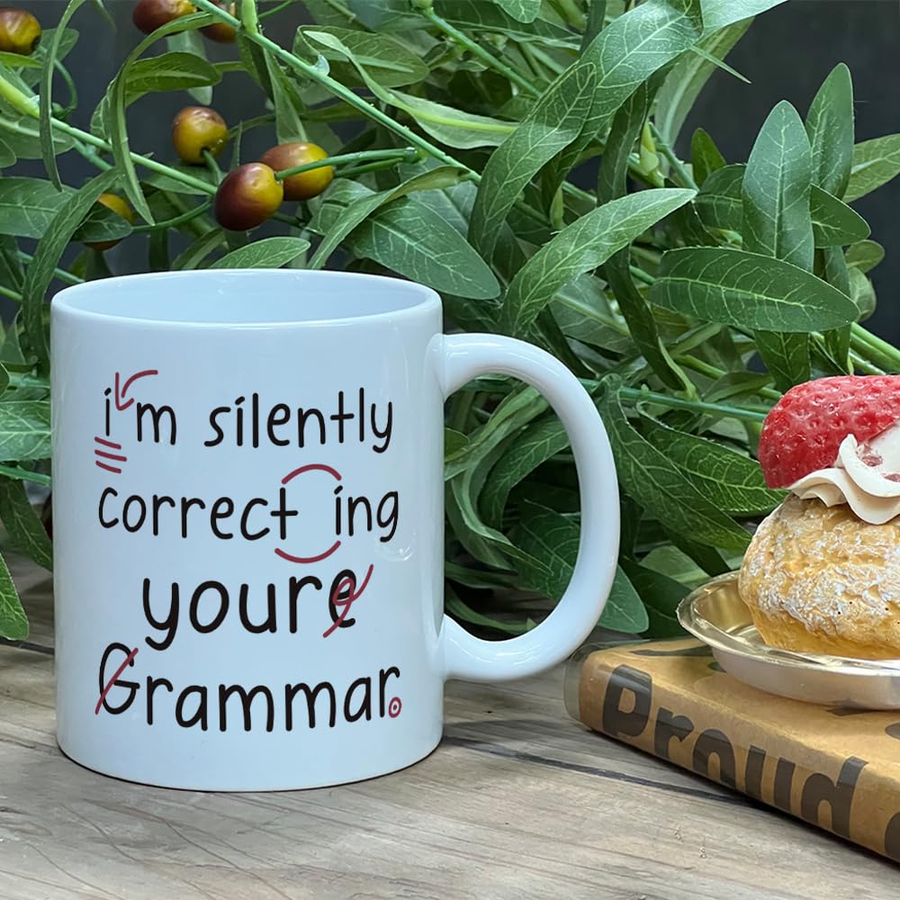 Funny Gift for English Teacher, Birthday Graduation Appreciation Thank You Gift for Teachers Women Men Coworkers, Teacher's Day Retirement Gifts for English Teacher Him Her, End of Term from Student