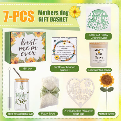 Mothers Day Gifts for Mom - Best Mom Ever Gift Set, Personalized Mum Gifts, Mama Care Package,Unique Birthday Gifts for Mom from Daughter, Son, Wife, Grandma