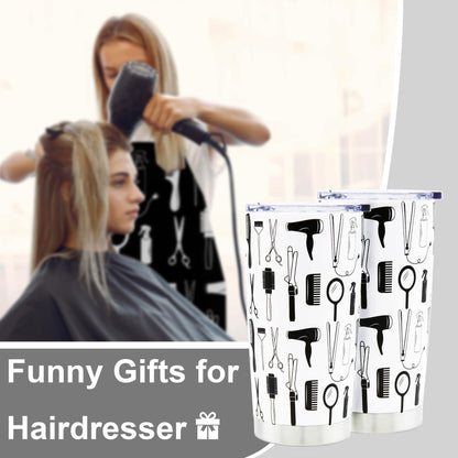 Hair Stylist Gifts for Women, Hair Dresser Gifts Basket for Female, Hairdresser Box for Friends Sister, Cosmetology Graduation Sets with Hairstylist Tumbler Apron Tote Bag