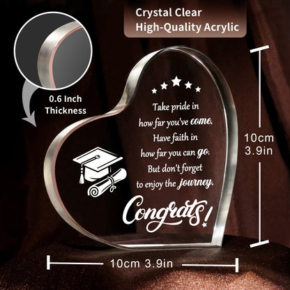 Graduation Gifts, 2026 Graduation Gifts for Her Him - Inspirational Acrylic Keepsake - College High School Graduation Decor, Masters Degree Graduate Gifts