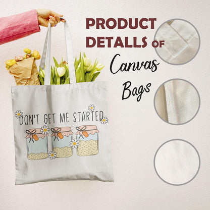 Sourdough Baking Tote Bag, Funny Bread Baker Gifts Canvas Tote Bags, Reusable Grocery Shopping Bag