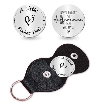 Pocket hug, remember the change you brought, keychain for friends or relatives, inspiring gift