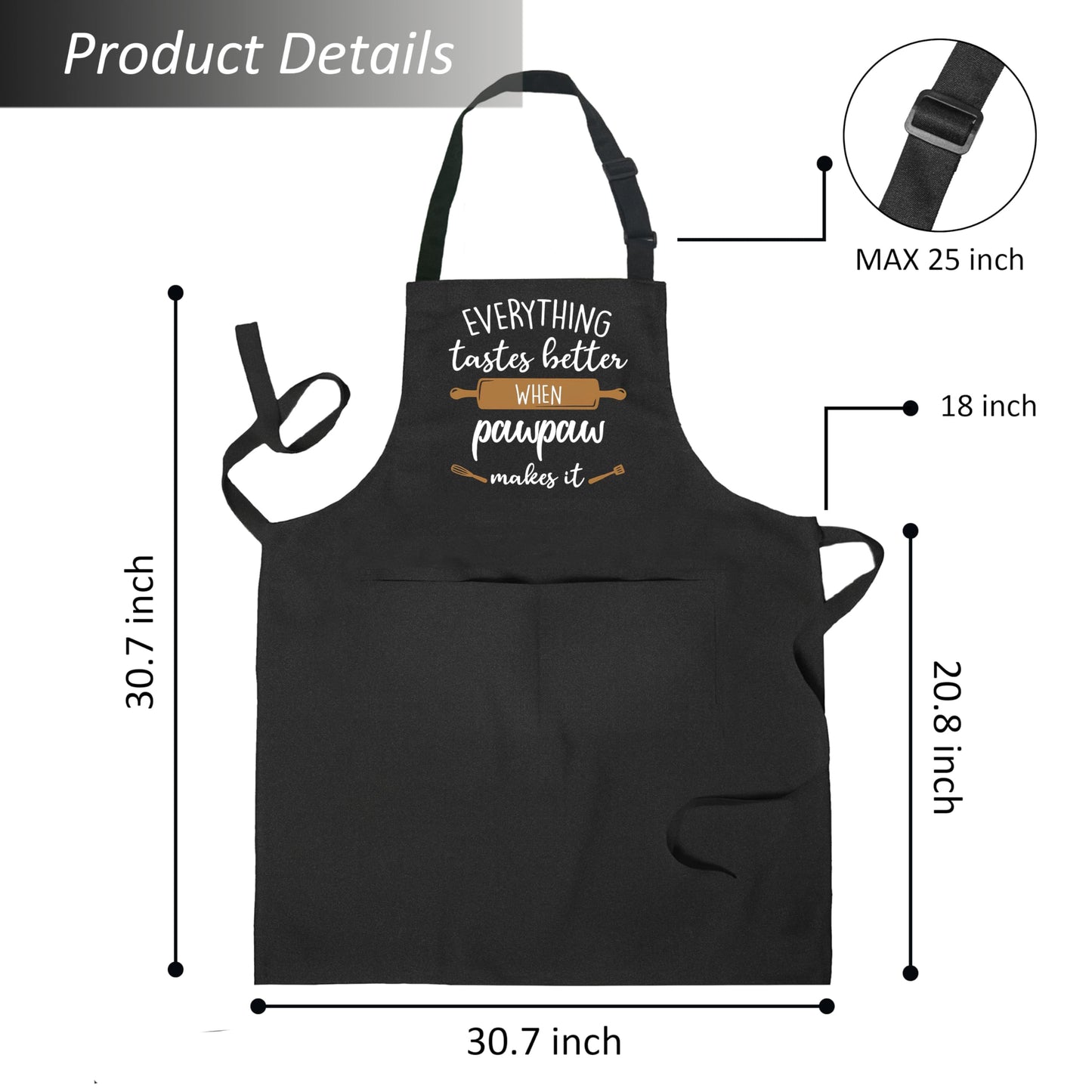 Grandpa Apron, Grandpa Gifts, Grandpa Gifts from Grandkids, Cooking Aprons for Men