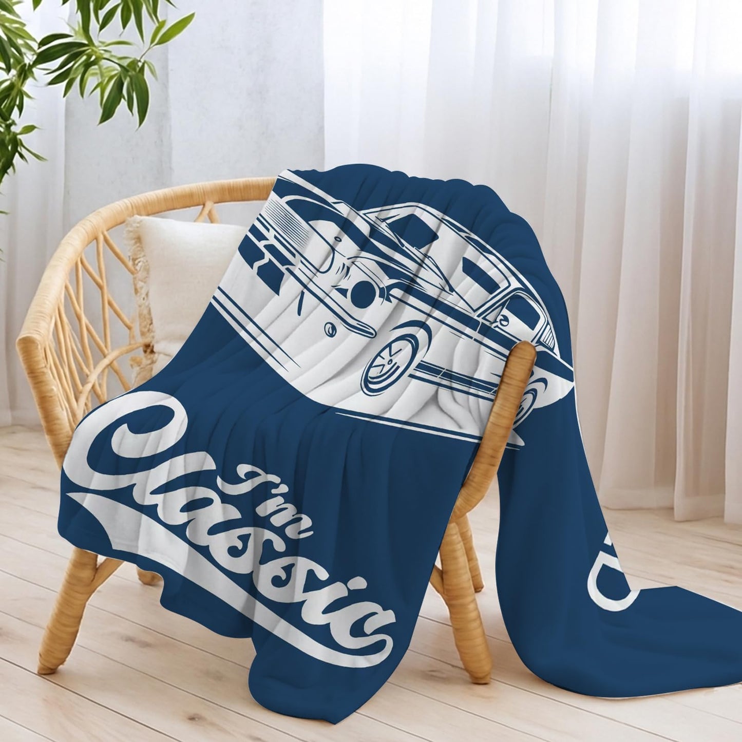 Birthday Gifts for Men, Fathers Day Funny Gifts for Daddy from Daughter Son Wife, Birthday Gift for Dad Husband Papa Grandpa, Soft Throws Blanket for Travel Couch Bed Camping Napping, 60"x50",Blue