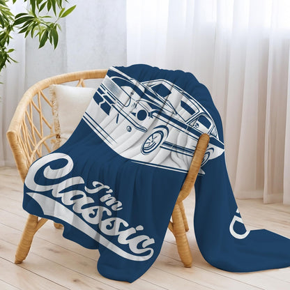 Birthday Gifts for Men, Fathers Day Funny Gifts for Daddy from Daughter Son Wife, Birthday Gift for Dad Husband Papa Grandpa, Soft Throws Blanket for Travel Couch Bed Camping Napping, 60"x50",Blue