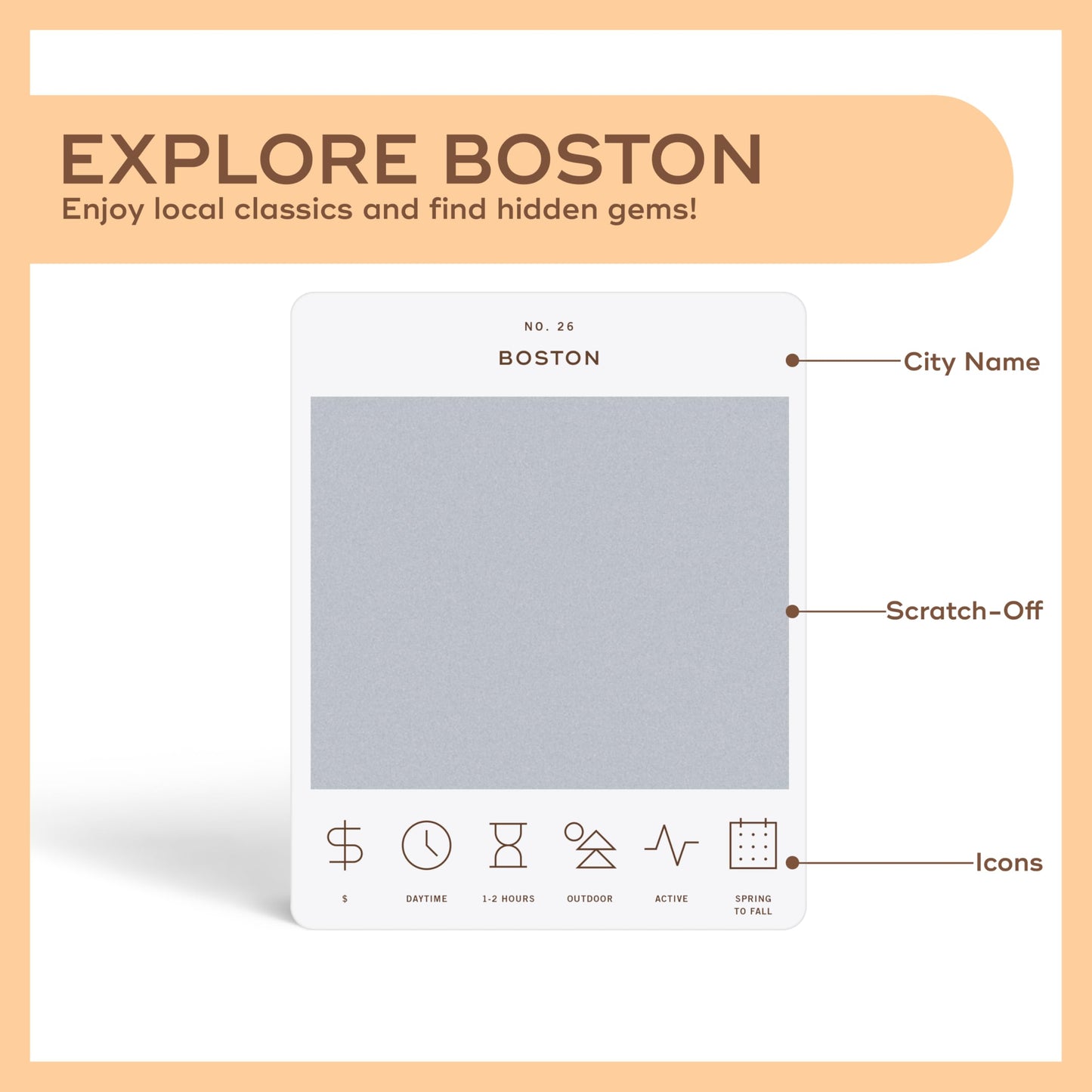 Boston Adventure Bucket List: 50 Scratch-Off Cards for Outdoor Activities, Tourist Attractions, and Road Trips - Perfect Travel Gift and Guide for Exploring Boston