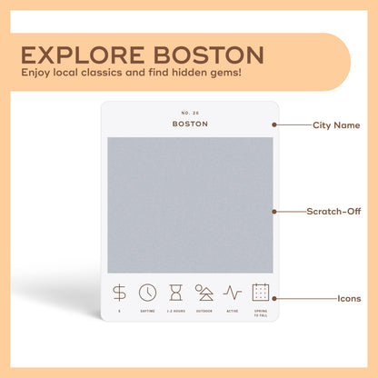 Boston Adventure Bucket List: 50 Scratch-Off Cards for Outdoor Activities, Tourist Attractions, and Road Trips - Perfect Travel Gift and Guide for Exploring Boston