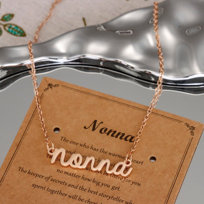 Gift for Nonna Necklace Women from Grandkids Best Birthday Jewelry Nonna Necklace