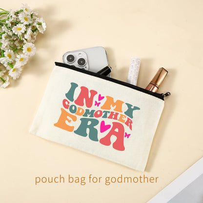 Godmother Proposal Gift Set - Will You Be My Godmother Box with Coffee Glass Cup, Cross, Socks & Card - Unique Gifts for Women from Godchild