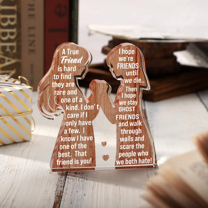 Friend Birthday Gifts for Women Friendship Best Friend Valentines Ideas Soul Sister Female Bestie BFF, Mothers Day Christmas Unique Gifts Friends Forever Inspirational Cheer up Thank You Friend Plaque