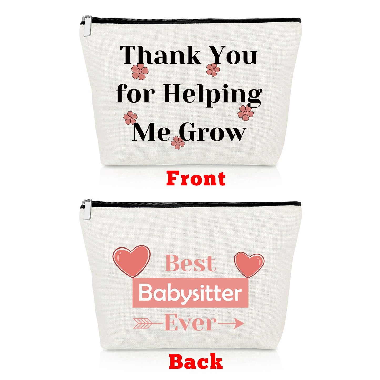 Babysitters Gifts Baby Sitter Makeup Bag Nanny Thank You Cosmetic Bag Daycare Provider Appreciation Gifts for Childcare Provider Caregiver Nanny Christmas Retirement Present Travel Pouch