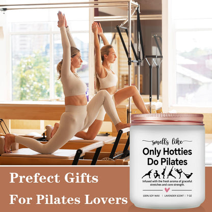 Pilates Gifts for Women - Pilates Gifts for Lovers, Instructors, Teacher - Reformer Studio Decor & Accessories - Lavender Scented Candle