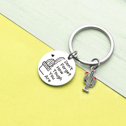 ZNOSVEI Cactus Keychain Encouragement Keychain For Women Cactus Decor Keychain
