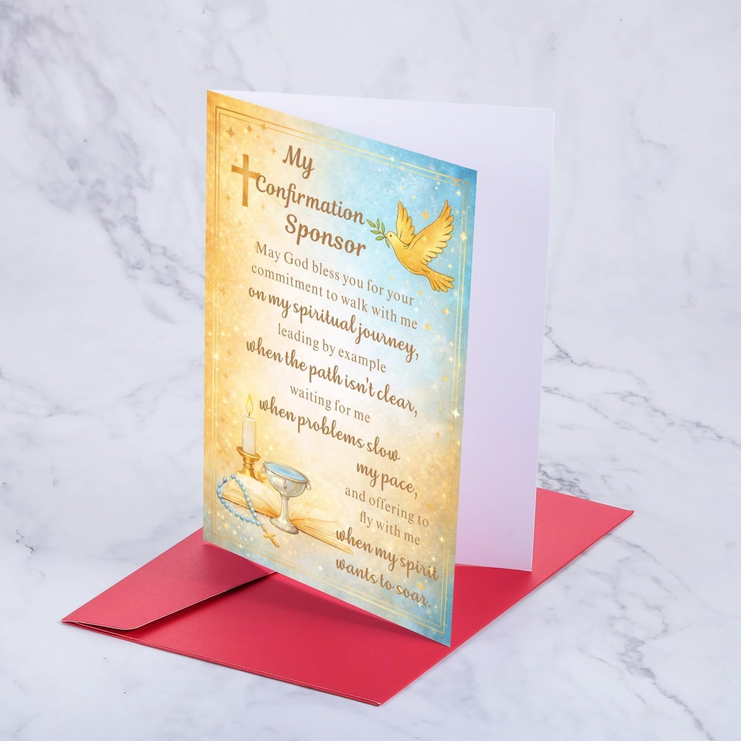 Confirmation Sponsor Cards-Confirmation Sponsor Gifts for Women Men Godmother Godfather Sponsors Appreciation Gifts-Easter Basket Stuffers Christian Catholic Confirmation-Cards from Teenage Boy Girl