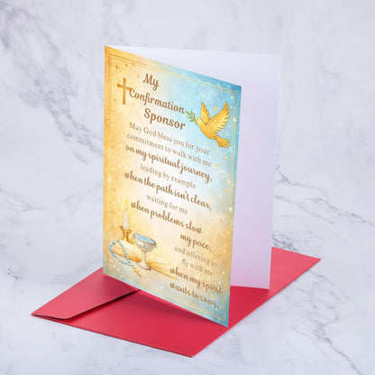 Confirmation Sponsor Cards-Confirmation Sponsor Gifts for Women Men Godmother Godfather Sponsors Appreciation Gifts-Easter Basket Stuffers Christian Catholic Confirmation-Cards from Teenage Boy Girl
