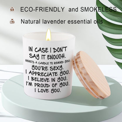 BFJLIFE Candles Gifts for Girlfriend Wife Her Funny Novelty Unique Valentines Mothers Day Anniversary Christmas Birthday Gifts for Girlfriend Wife Women Stocking Stuffers Lavender Scented Soy Candle