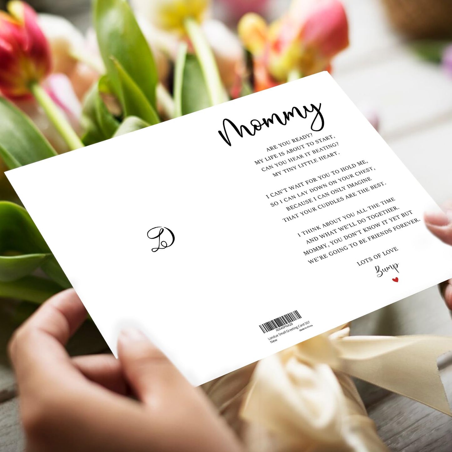 Mommy To Be Mother's Day Card, Pregnant Mom Mothers Gifts, First Mothers Day Cards for Wife, Pregnancy Announcement Card, New Mom Gifts