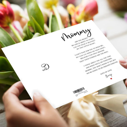 Mommy To Be Mother's Day Card, Pregnant Mom Mothers Gifts, First Mothers Day Cards for Wife, Pregnancy Announcement Card, New Mom Gifts