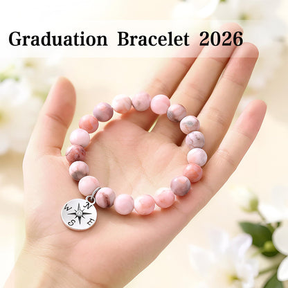 Parma77 2026 Graduation Gifts for Her, High School College Graduation Gifts for Women, Inspirational Compass/Heart Graduation Bracelets with Gift Message Card for Women Daughter Sister Friends