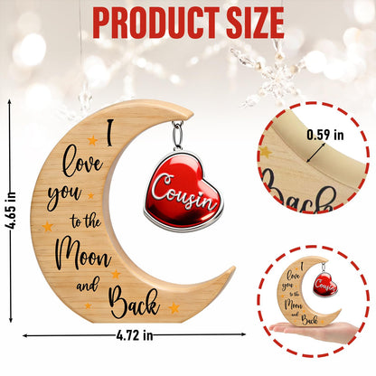 Cousin Gifts for Women Cousin Birthday Gift for New Cousin Sister Mothers Day Thanksgiving Christmas Valentines Day Gift for Cousin Female Keepsake Moon Table Sign